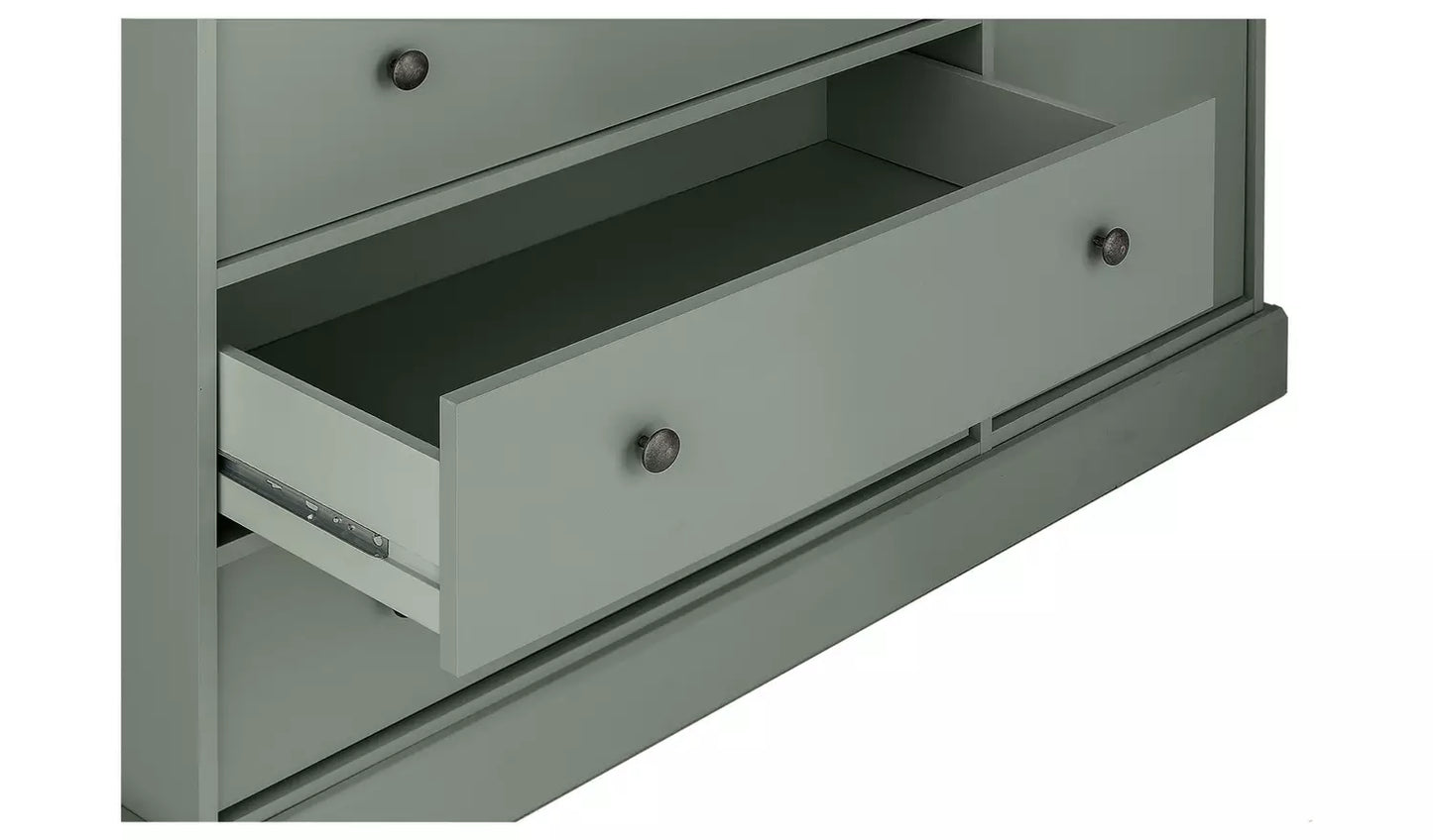 Kensington 3 Door 3 Drawer Wardrobe - Sage Green