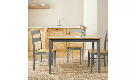 Chicago Wooden 4 Seater Dining Table - Grey