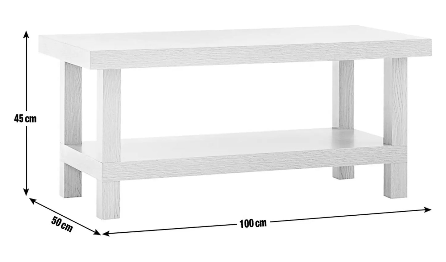 Assembled Stratford Oak Veneer Coffee Table - Natural