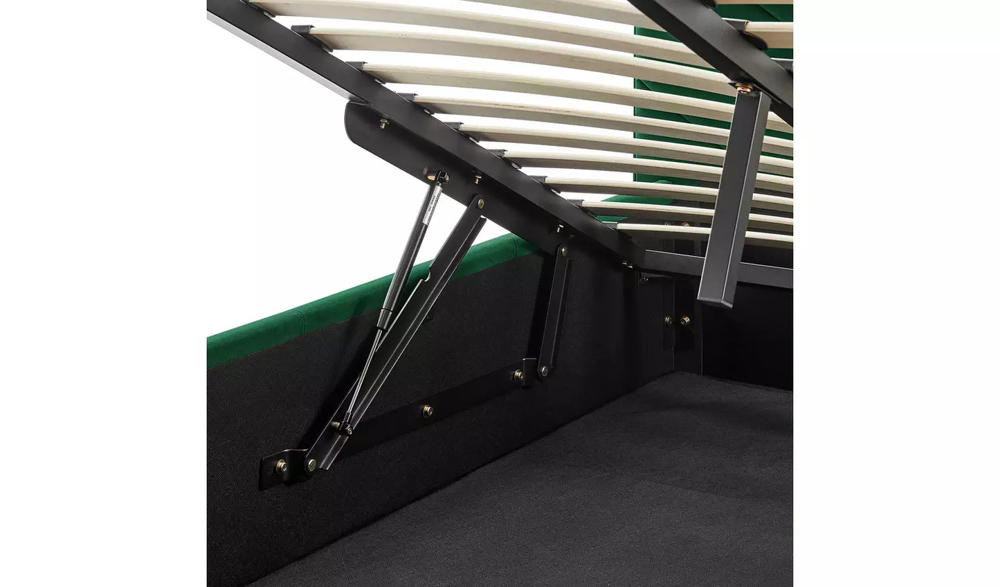 Luca Small Double End Lift Ottoman Bed - Green