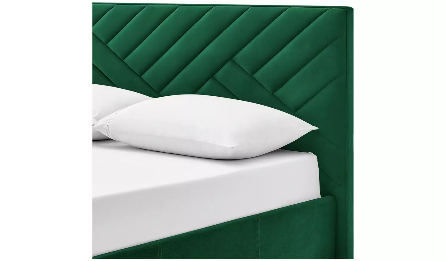 Luca Small Double End Lift Ottoman Bed - Green