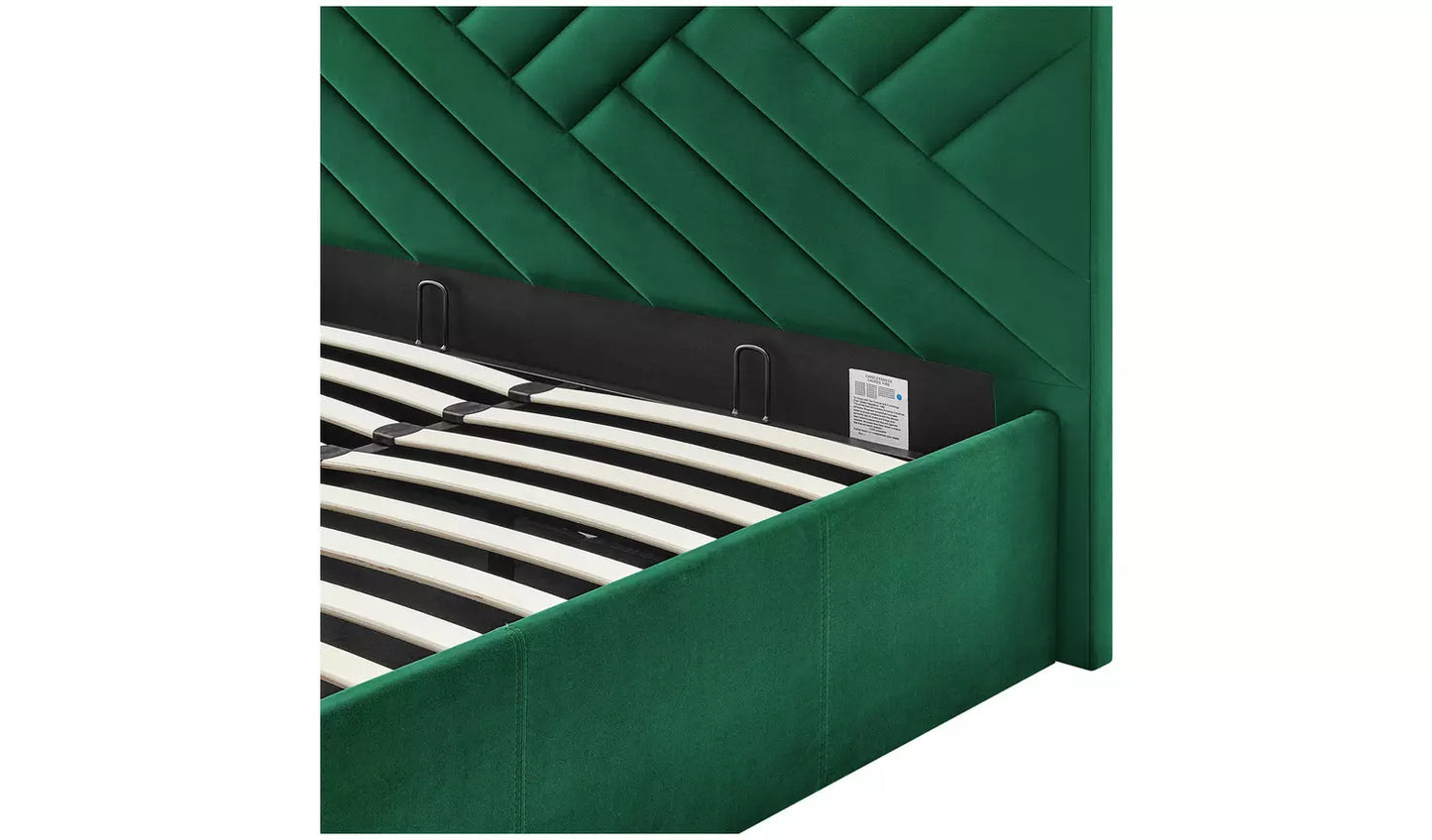 Luca Small Double End Lift Ottoman Bed - Green