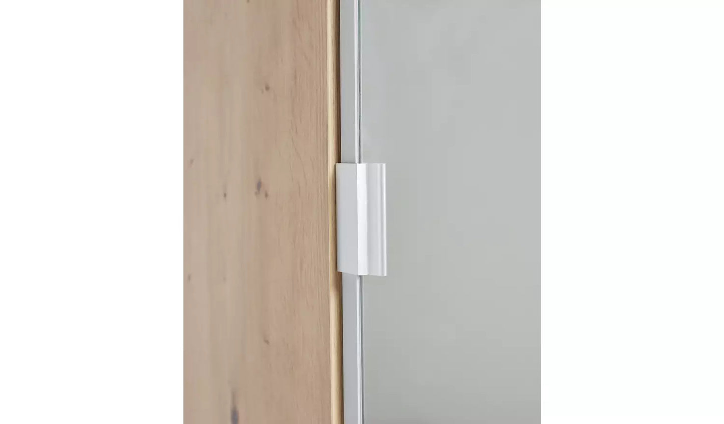 Assembled Habitat Munich 1 Door Mirror Wardrobe - Oak Effect