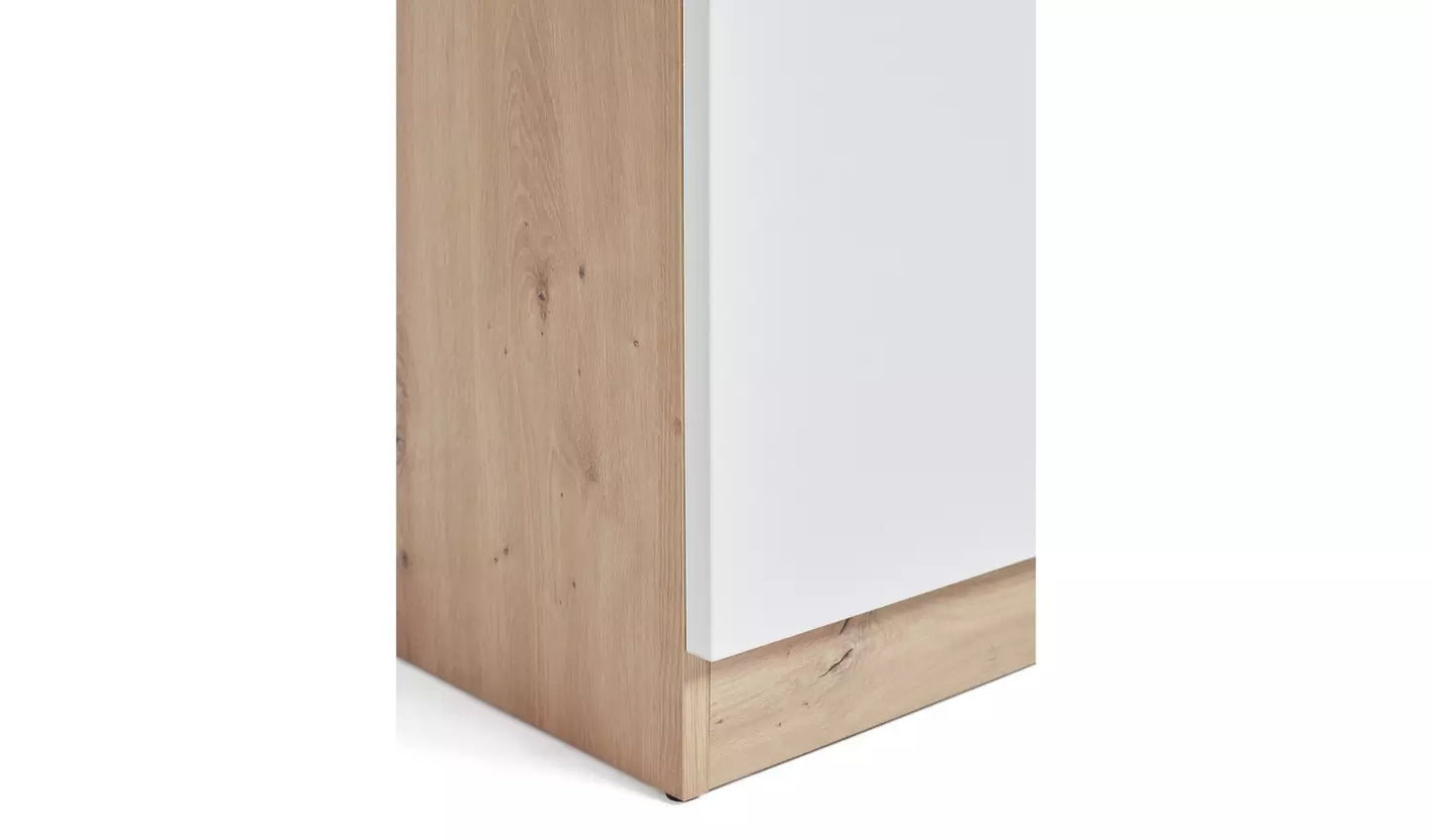 Habitat Munich 3 Door Mirror Wardrobe -White & Oak Effect
