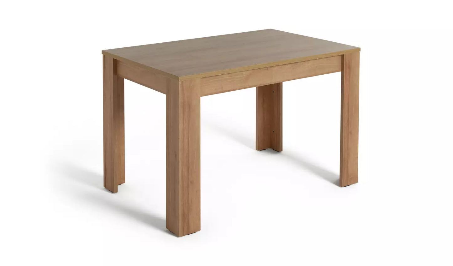 Miami 4 Seater Dinner Table - Oak Effec