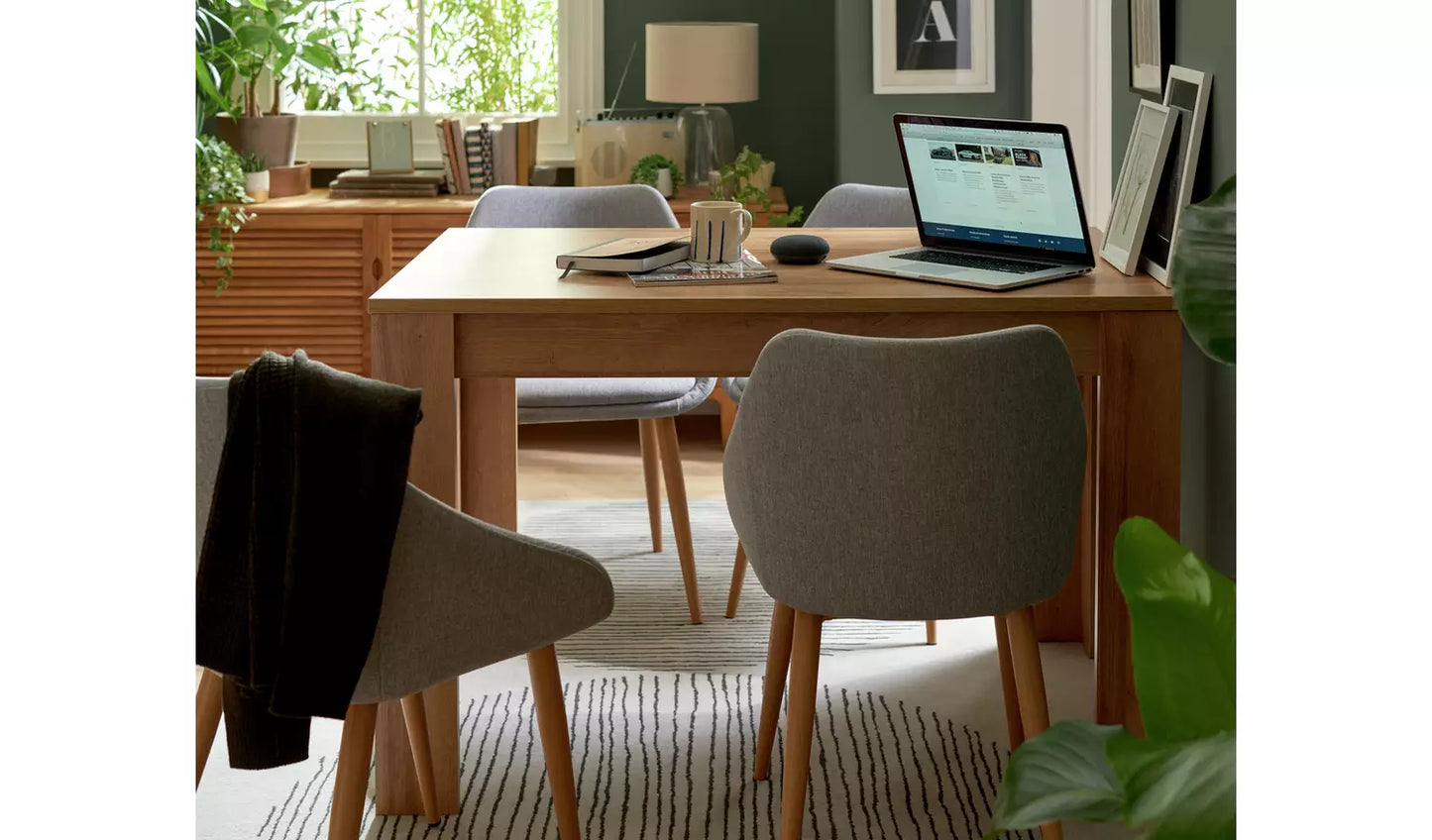 Miami 4 Seater Dinner Table - Oak Effec
