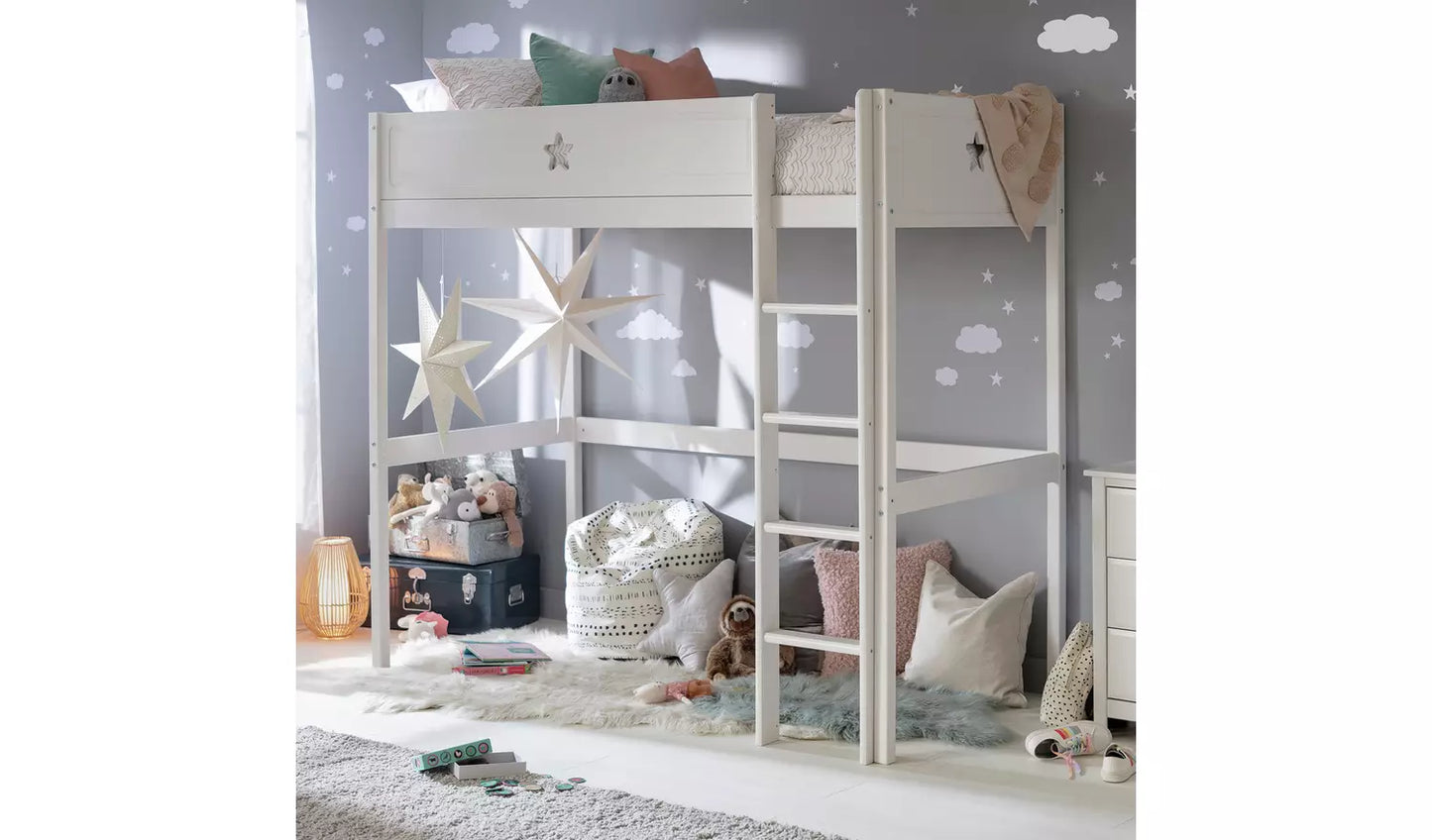 Habitat Stars High Sleeper Bed Frame - White
