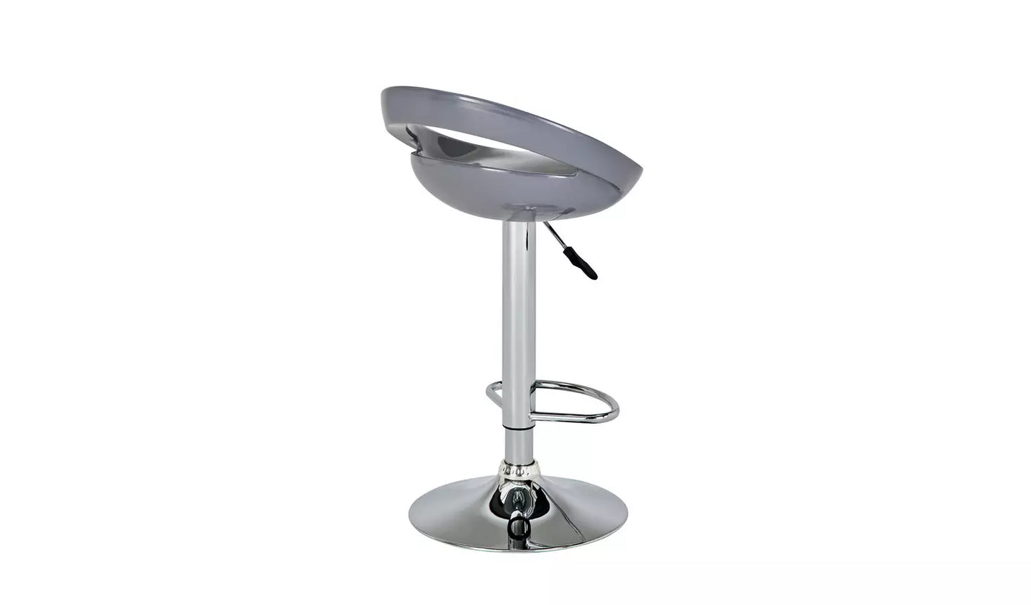 Assembled Pair of Gas Lift Bar Stool - Grey