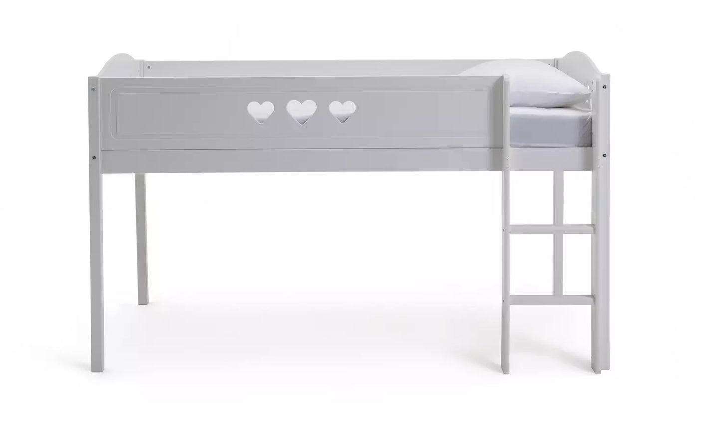 Mia Mid Sleeper Bed Frame - White