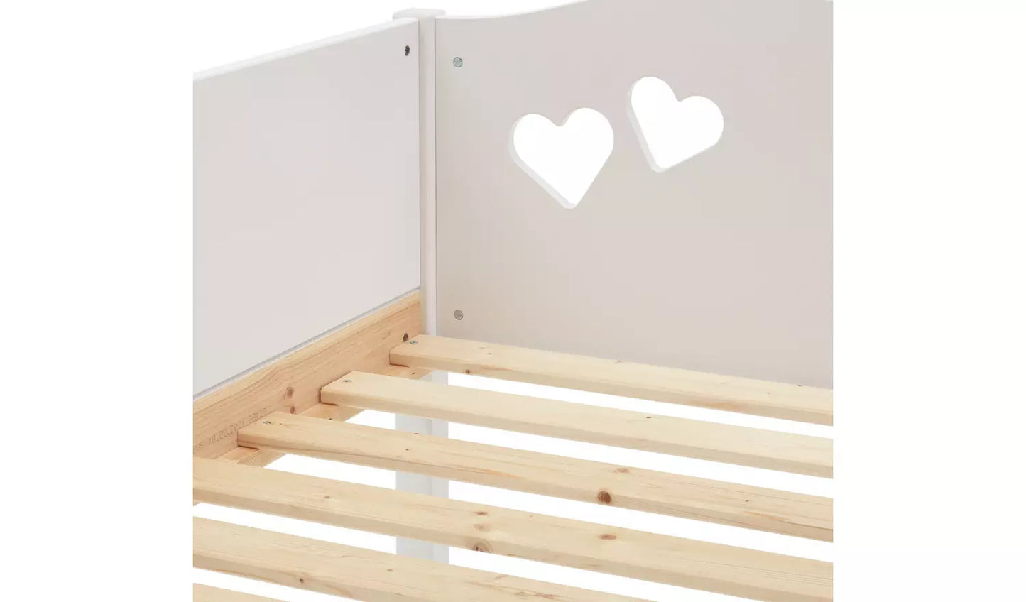Mia Mid Sleeper Bed Frame - White