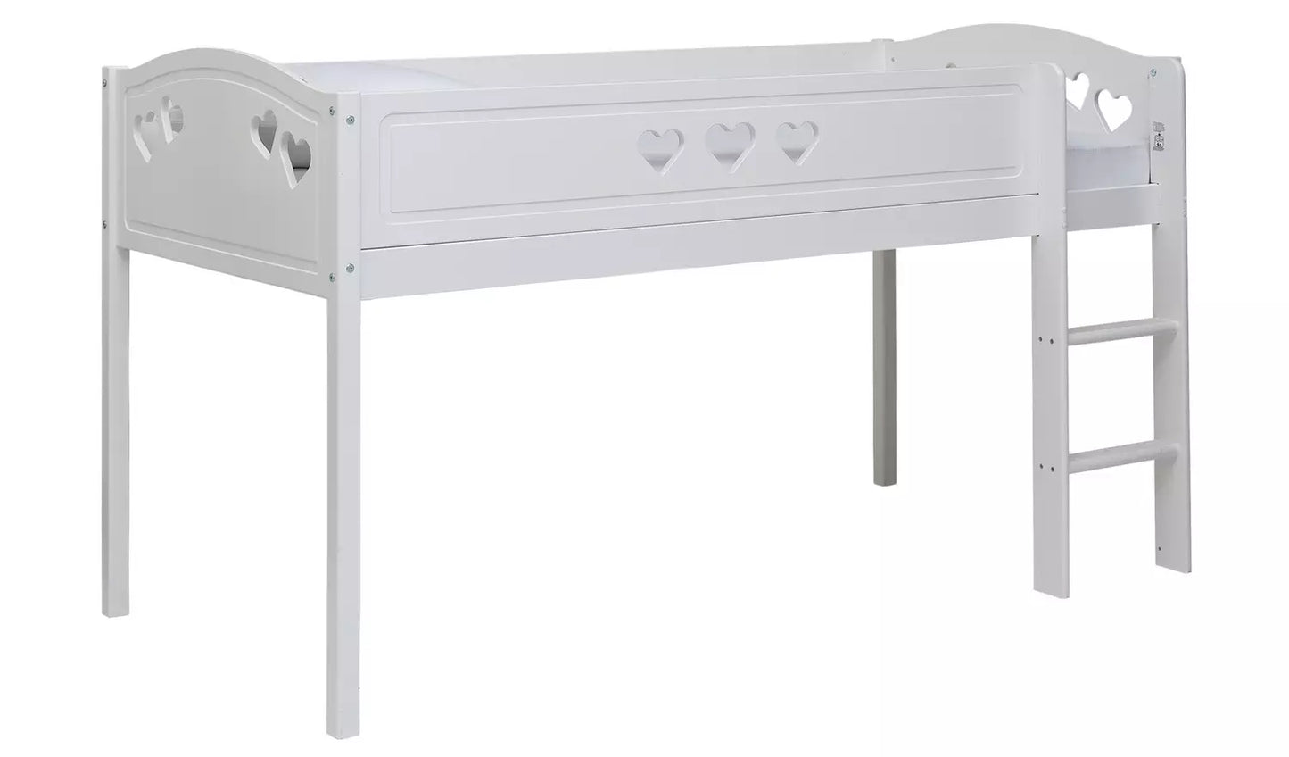 Mia Mid Sleeper Bed Frame - White