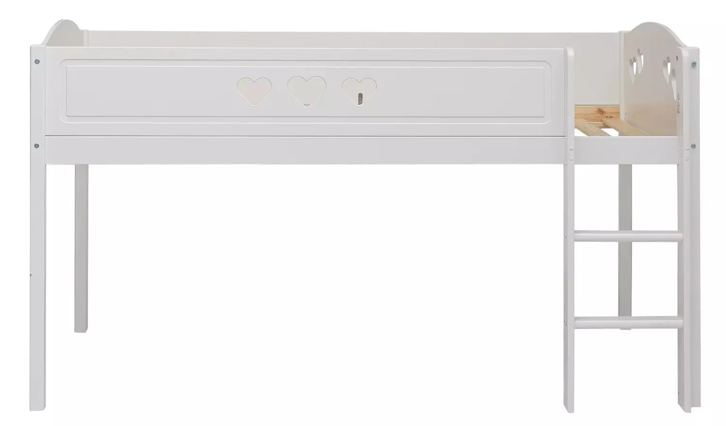 Mia Mid Sleeper Bed Frame - White