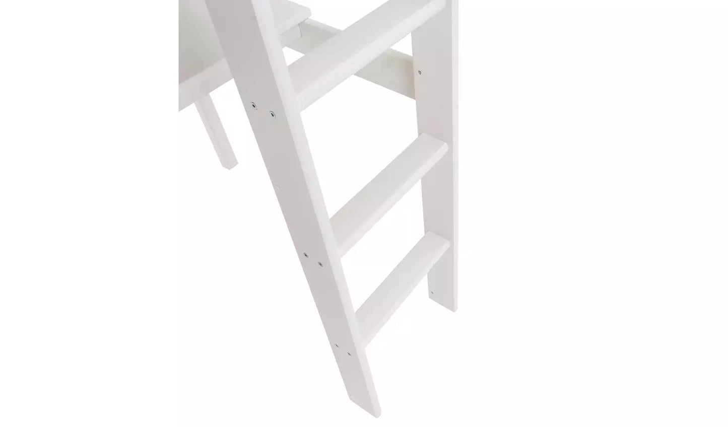 Mia High Sleeper Bed Frame & Desk - White