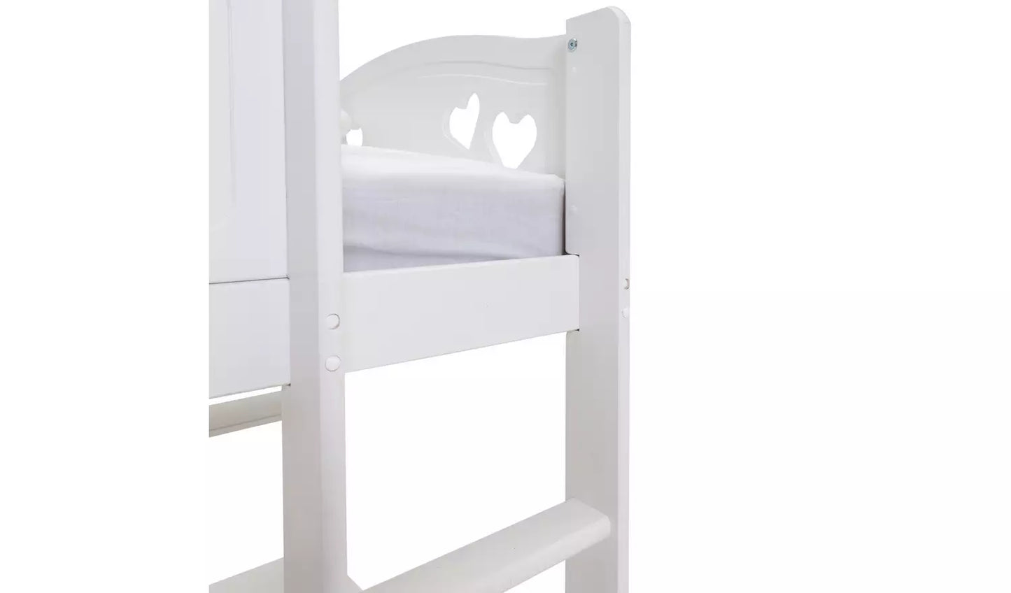 Mia High Sleeper Bed Frame & Desk - White