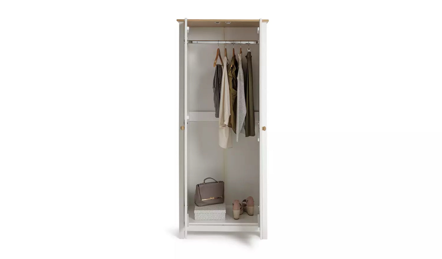 Scandinavia 2 Door Wardrobe - Two Tone