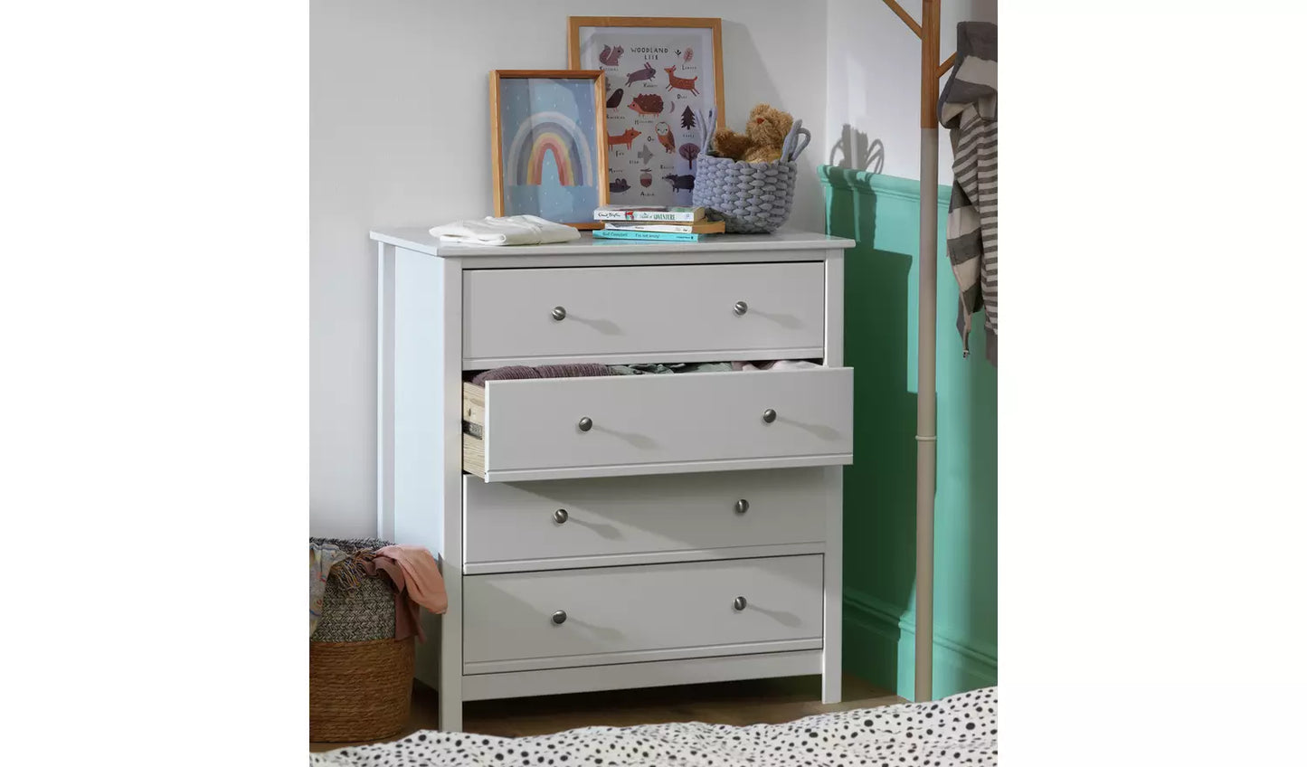 Assembled Habitat Brooklyn 4 Chest of Drawers - White