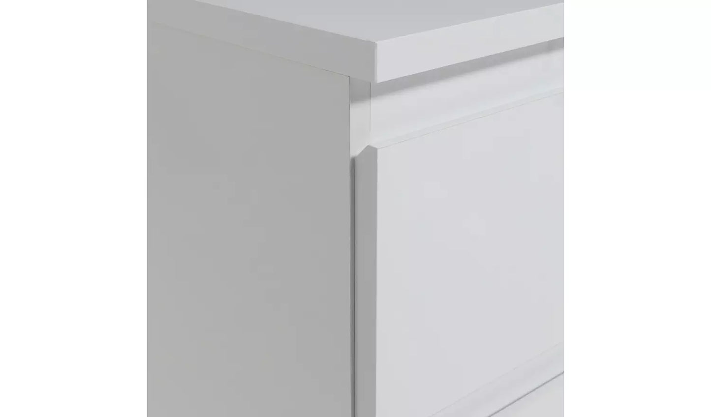 Assembled Habitat Jenson Gloss 3 Drawer Chest - White
