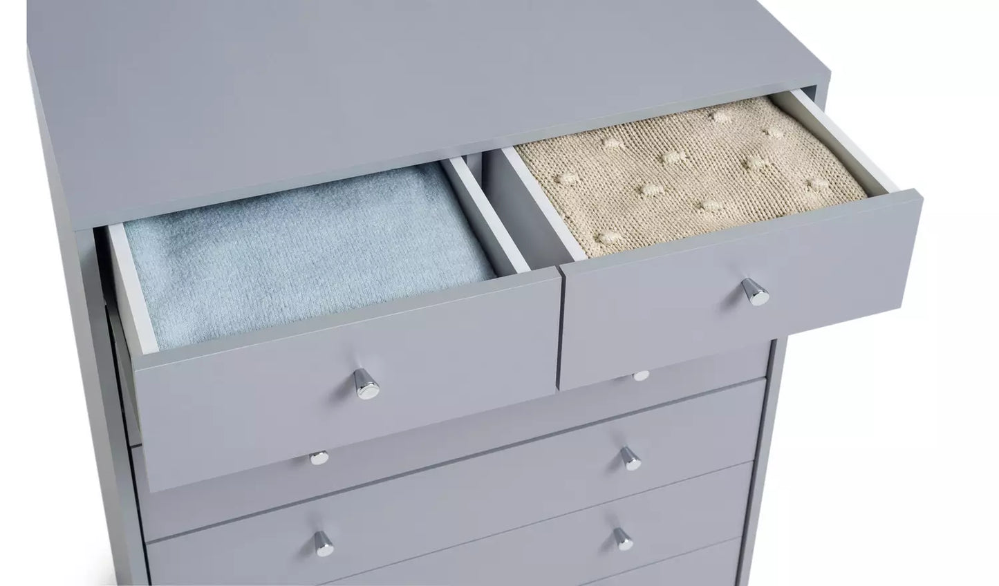 Assembled Malibu 7 Drawer Chest - Grey