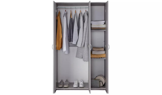Seville 3 Door Wardrobe - Grey Oak Effect
