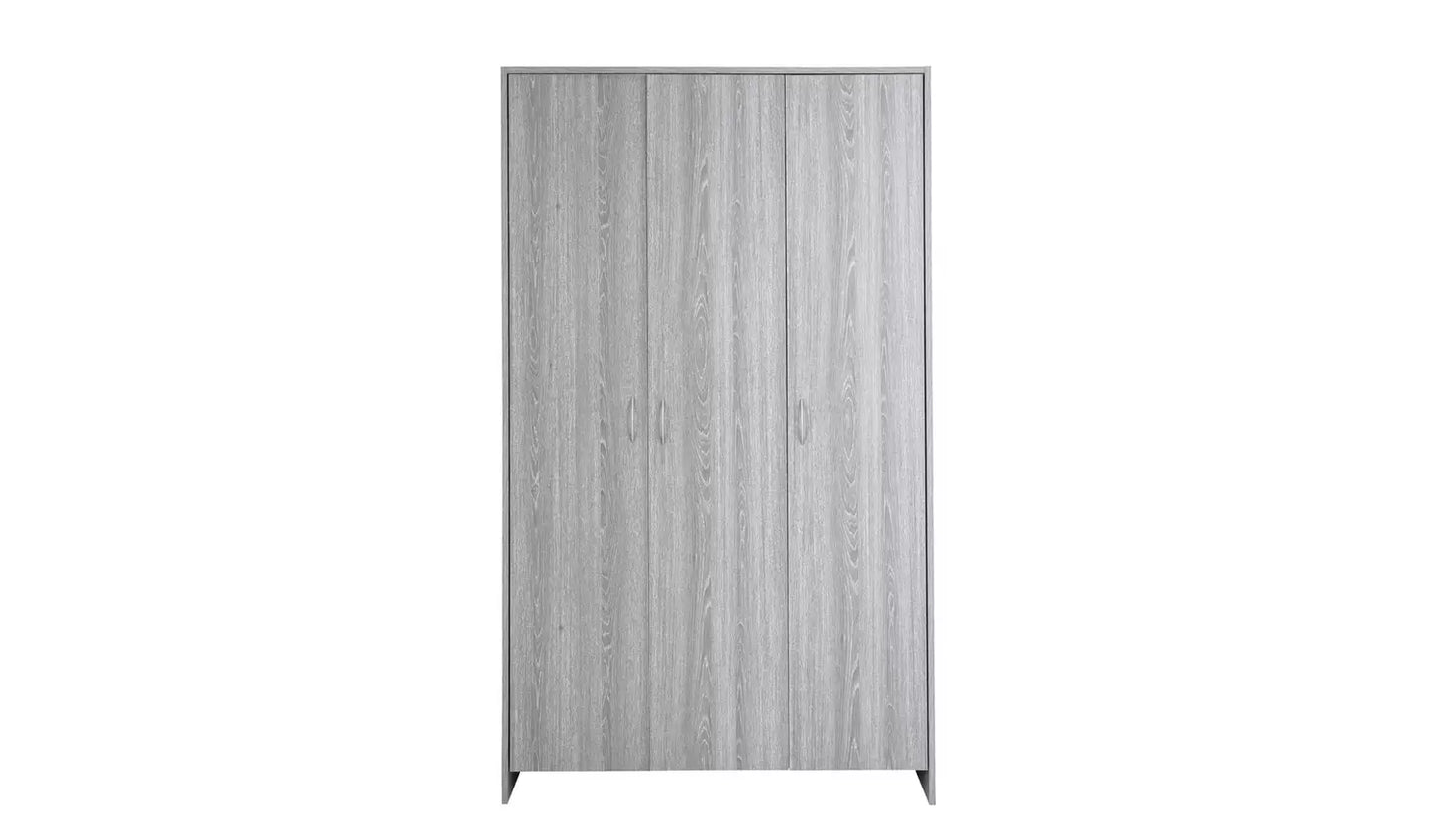 Seville 3 Door Wardrobe - Grey Oak Effect