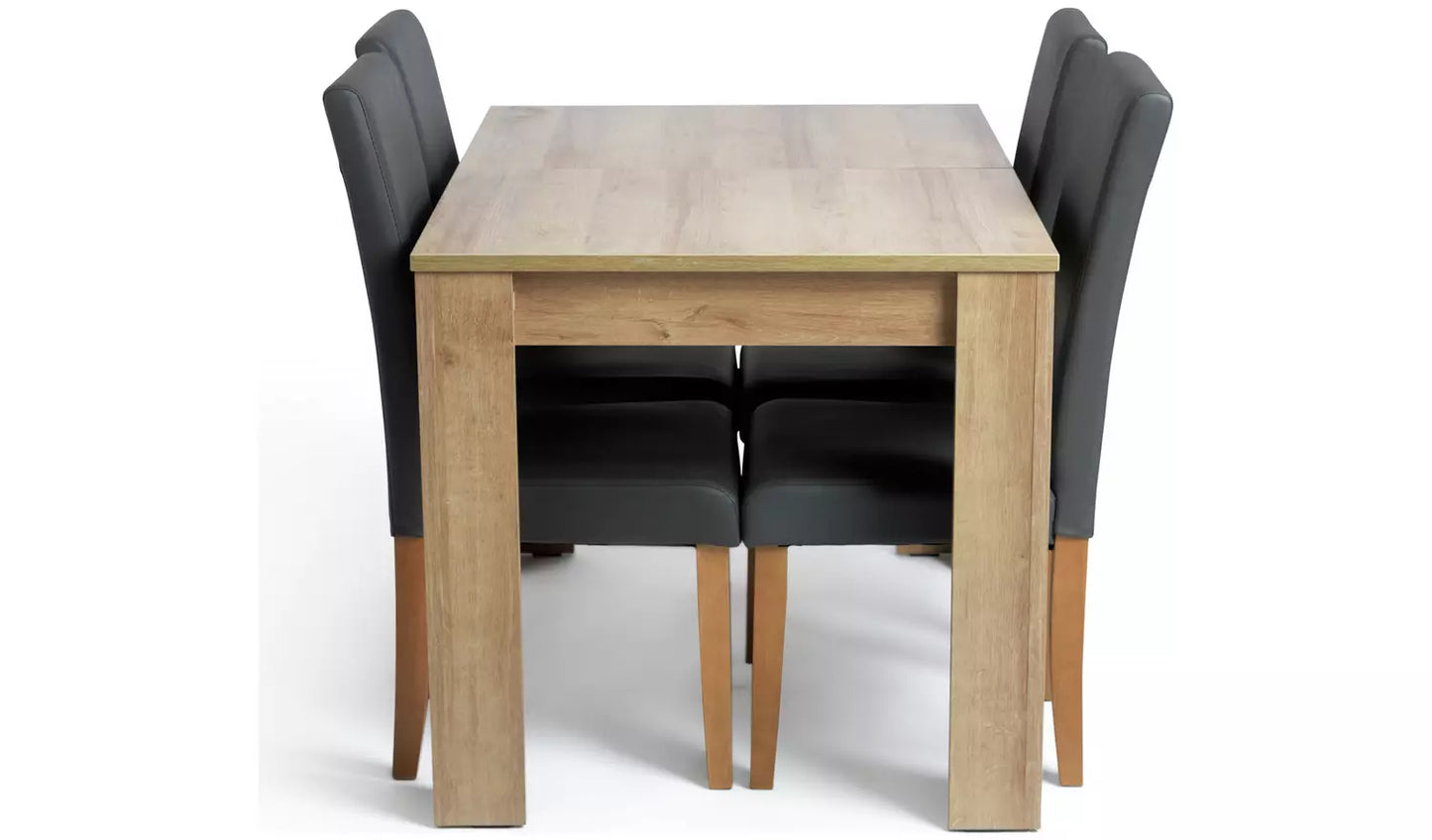 Assembled Miami Extending Oak Dining Table - Oak Effect