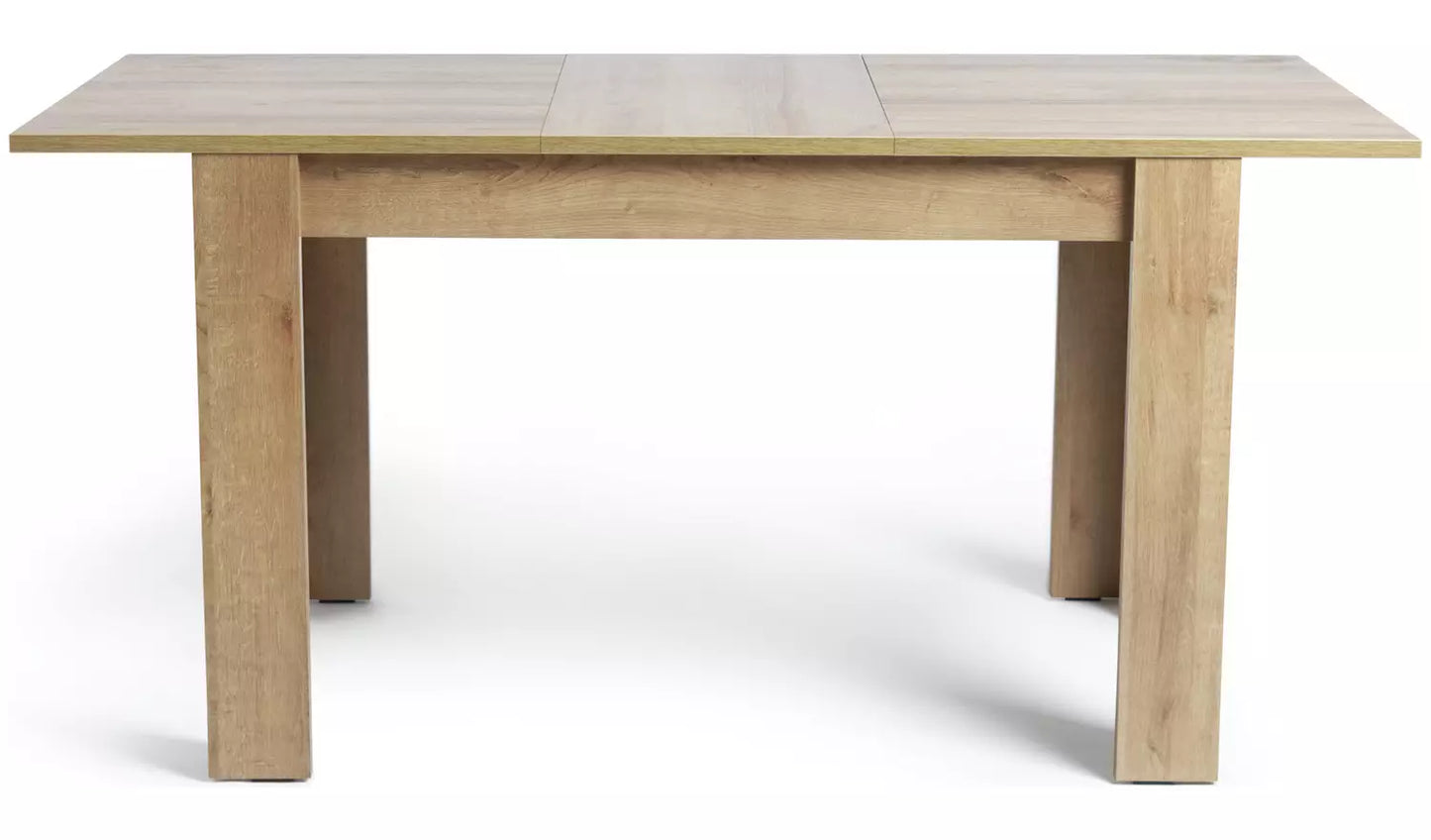 Assembled Miami Extending Oak Dining Table - Oak Effect