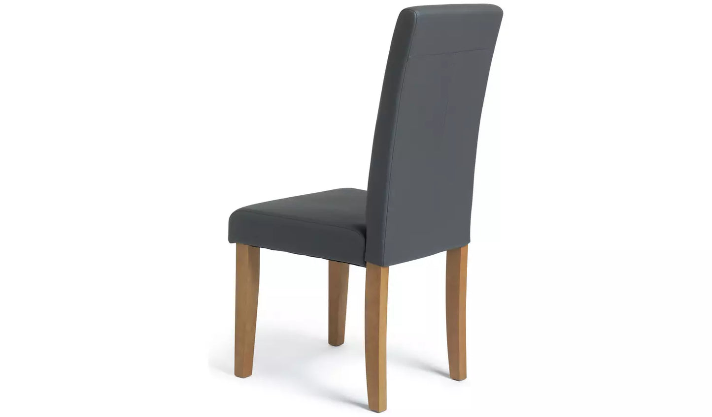 Miami Oak Dining Table & 4 Charcoal Chairs
