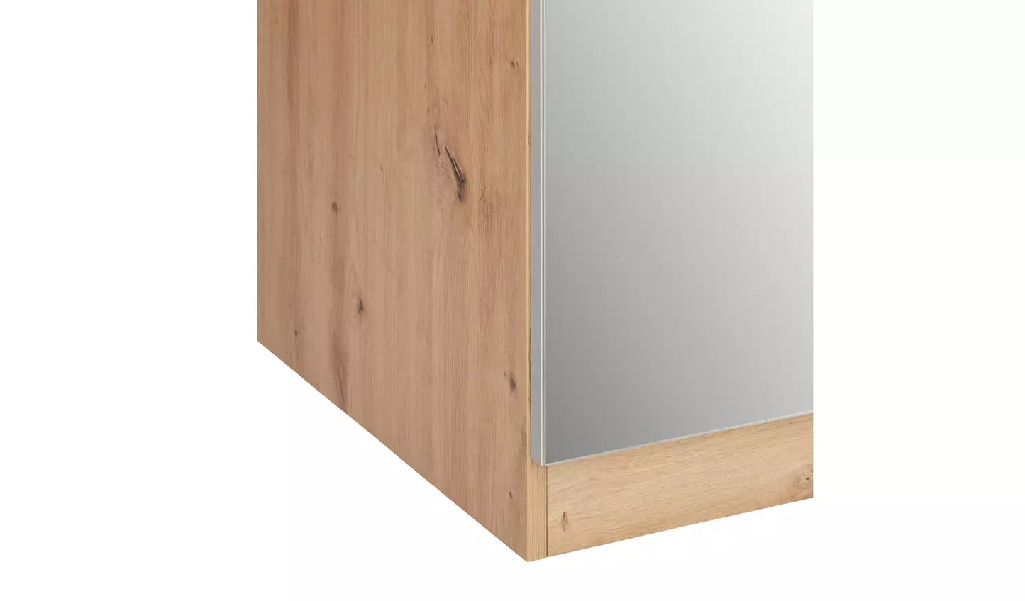 Habitat Munich 2 Door Mirror Wardrobe - Oak Effect