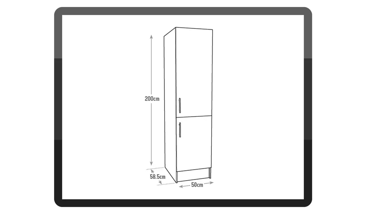 Athina 500mm Fitted Kitchen Tall Unit - Grey