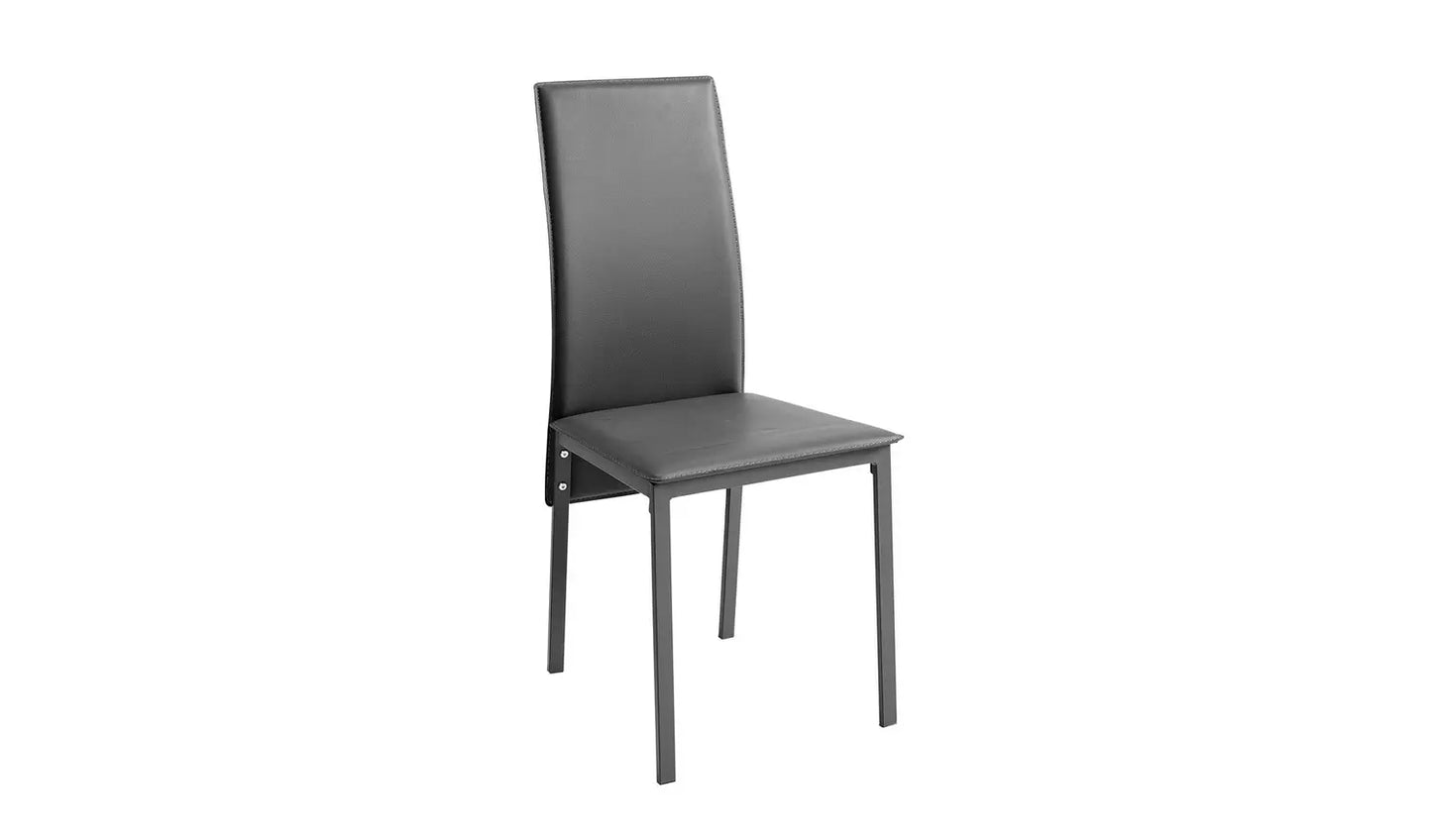 Lido Glass Extending Dining Table & 6 Grey Chairs