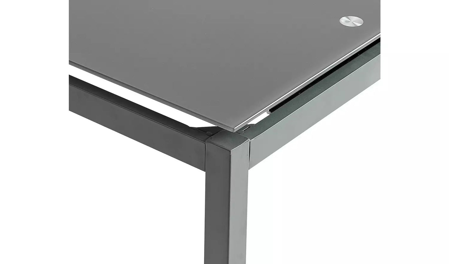 Lido Glass Extending Dining Table & 6 Grey Chairs
