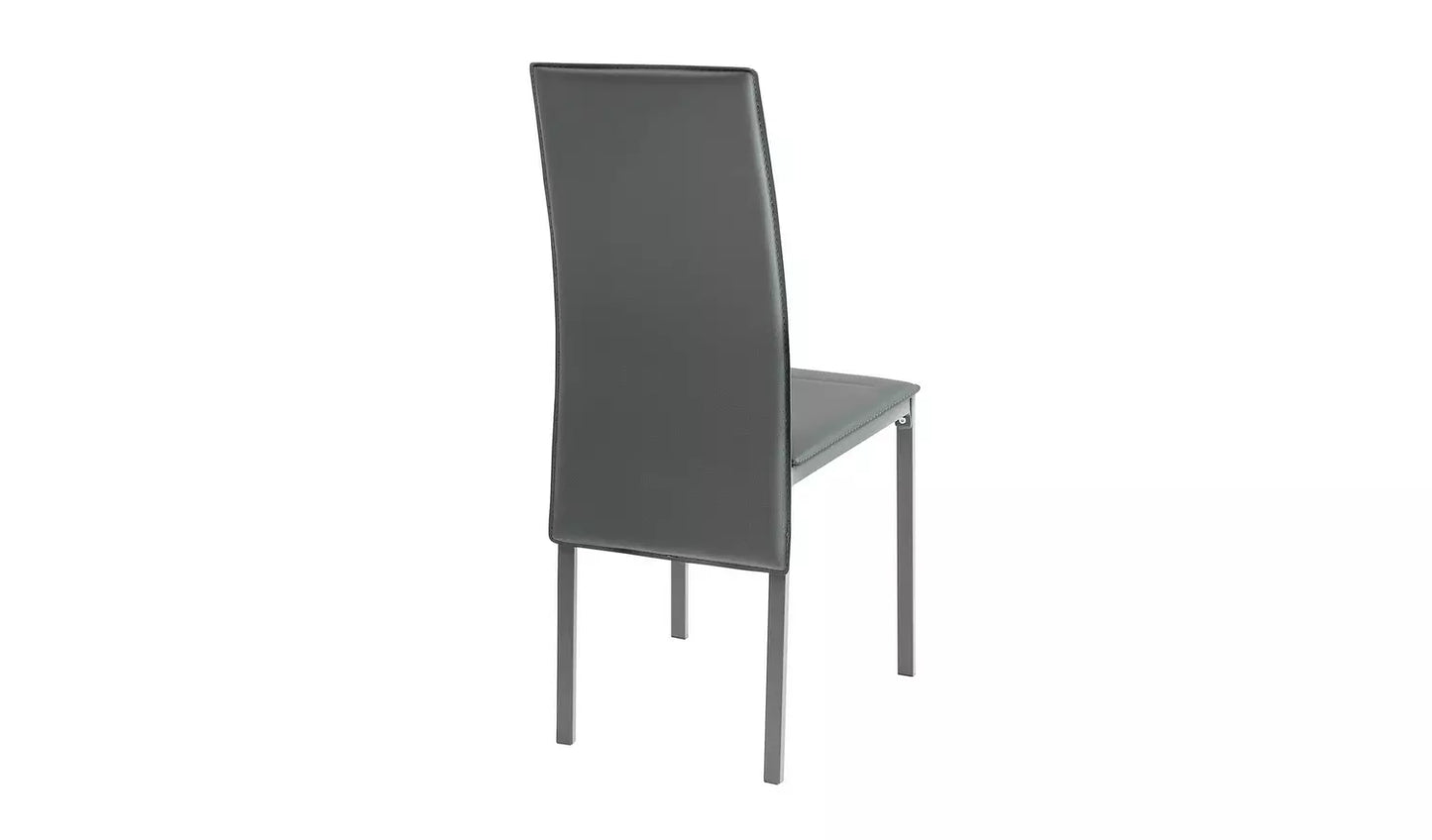 Lido Glass Extending Dining Table & 6 Grey Chairs