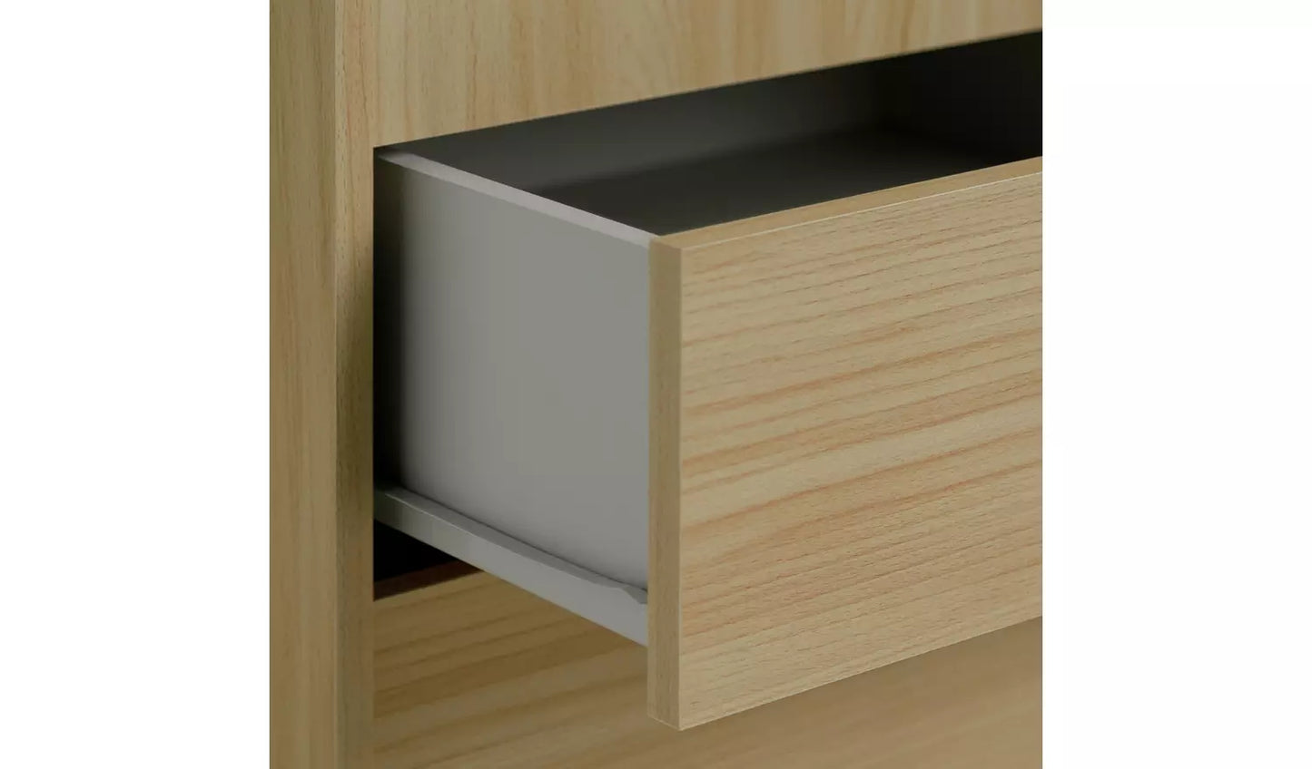 Assembled Malibu 2 Door 3 Drawer Wardrobe - Beech Effect