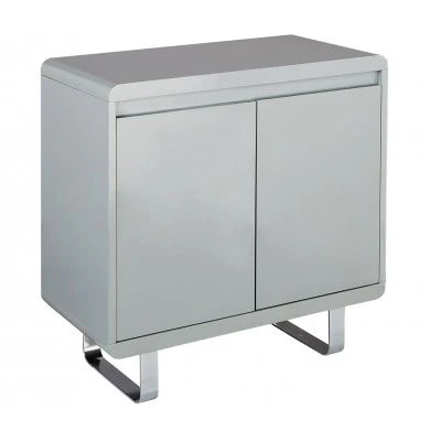 Assembled Sleigh 2 Door Sideboard - Gloss Grey