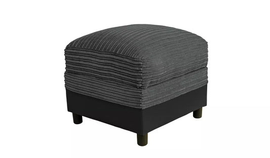 Assembled Harry Fabric Storage Footstool - Charcoal