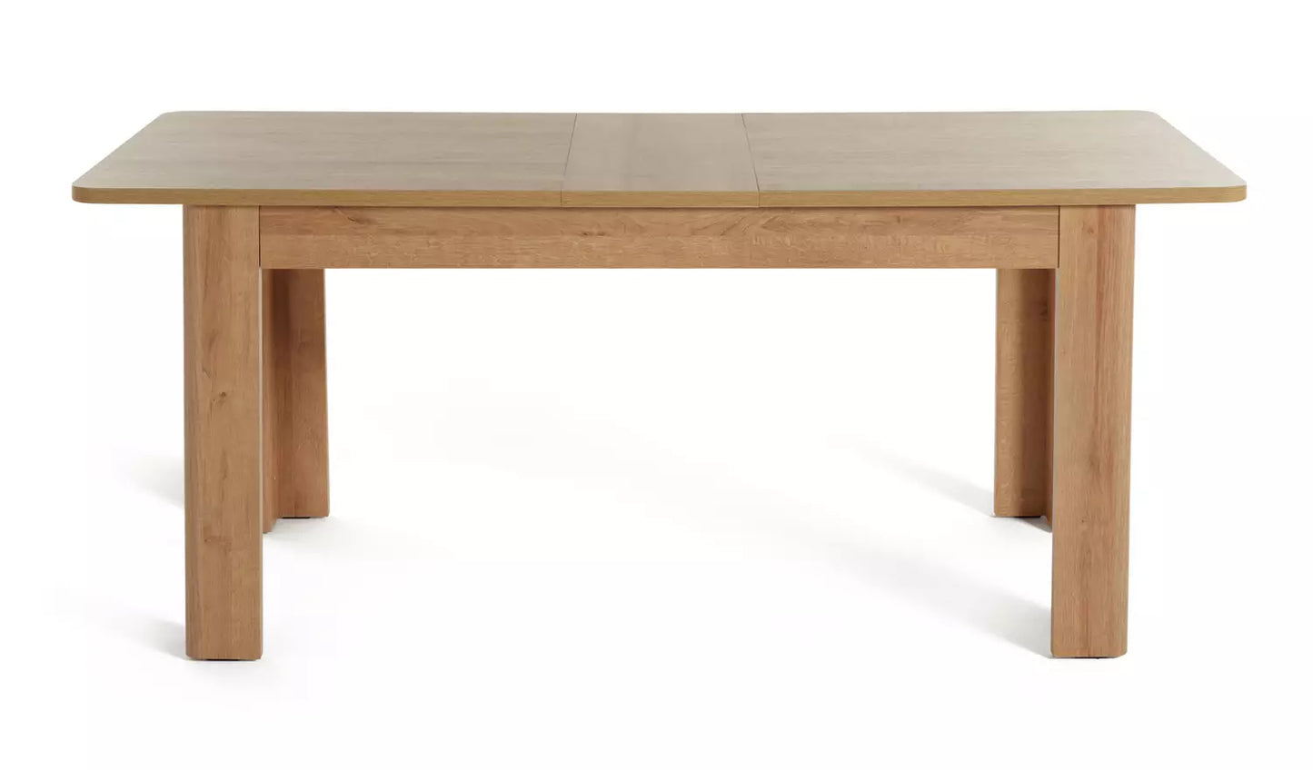 Miami Curve Extending Oak Effect Dining Table
