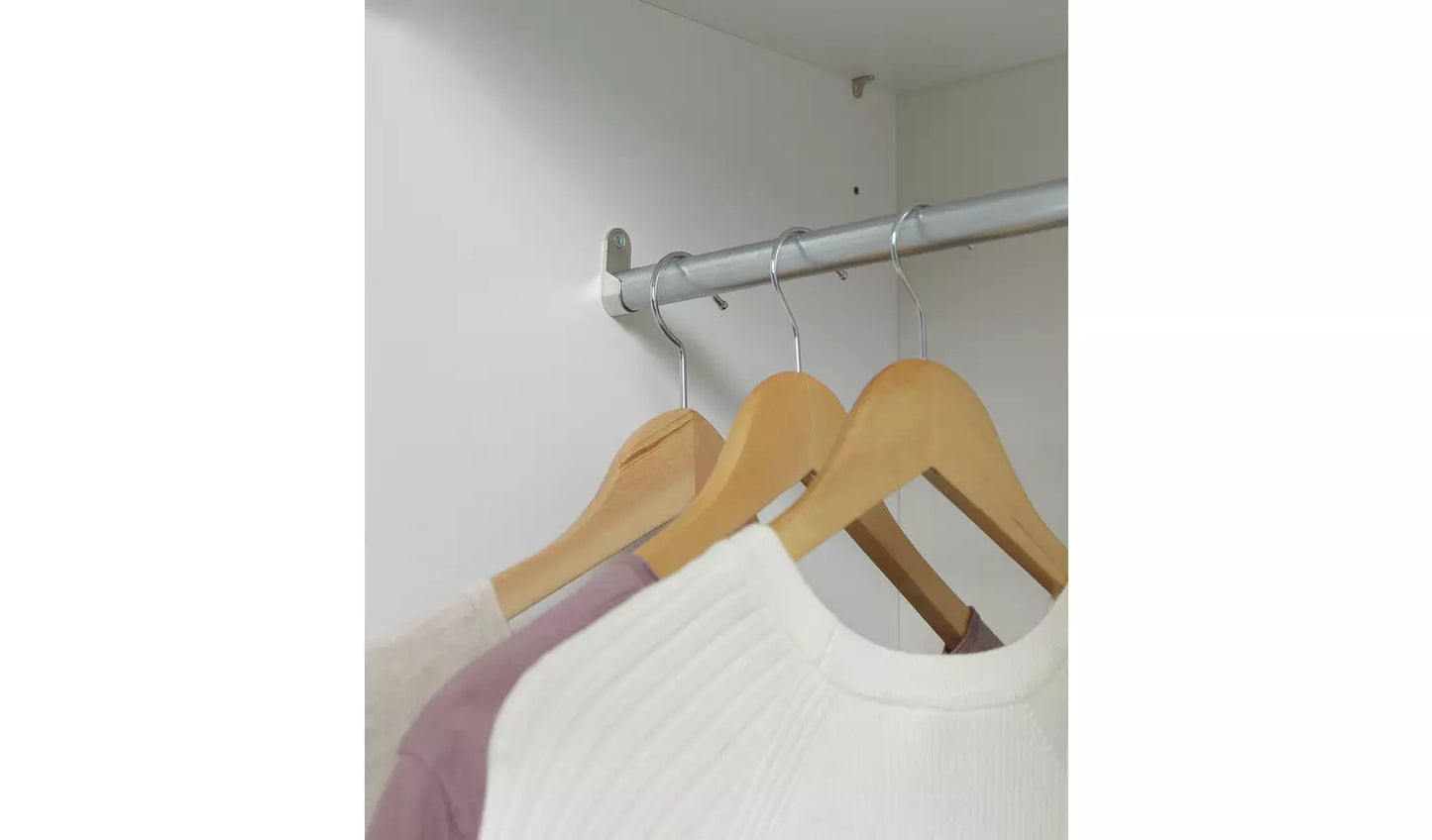 Malibu Stepped Small Storage Wardrobe - White