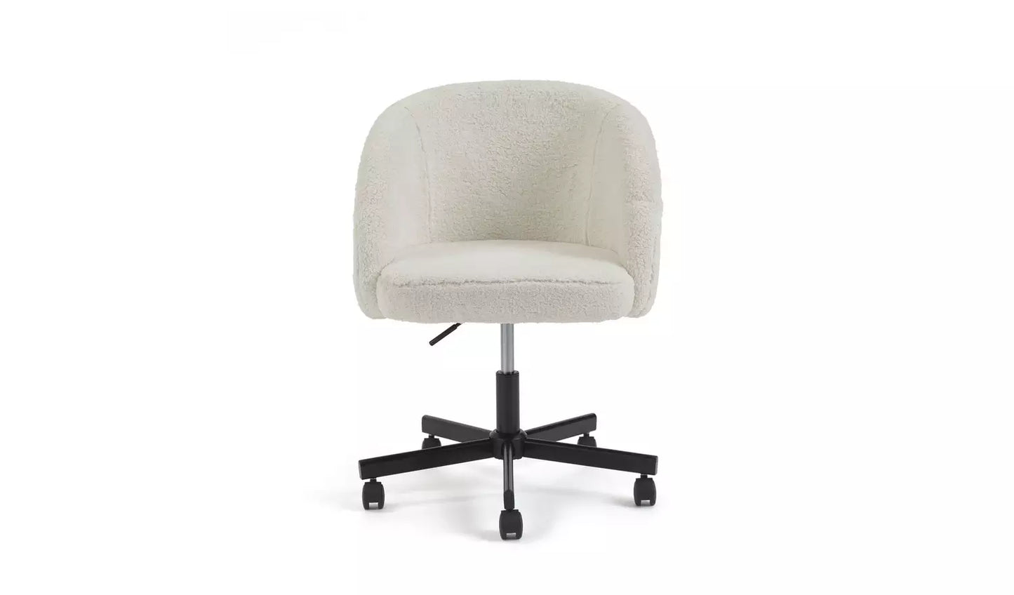 Habitat Sonny Fabric Office Chair - Black & White