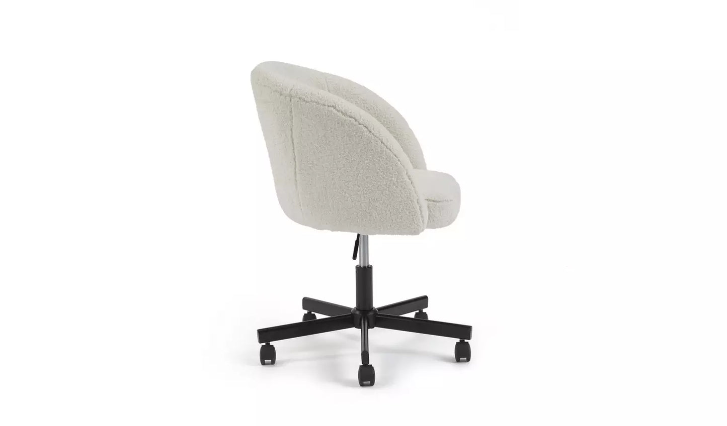 Habitat Sonny Fabric Office Chair - Black & White