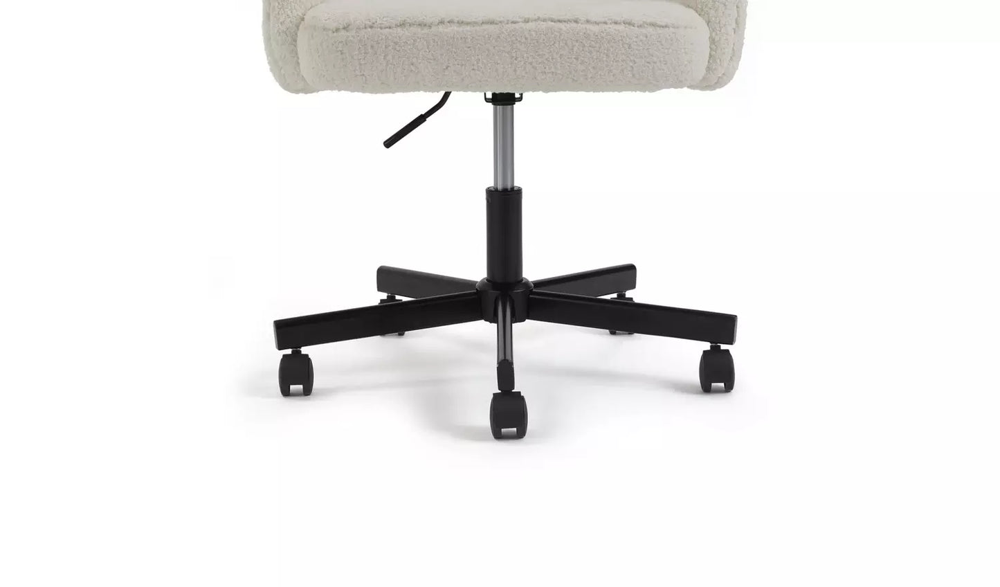Habitat Sonny Fabric Office Chair - Black & White