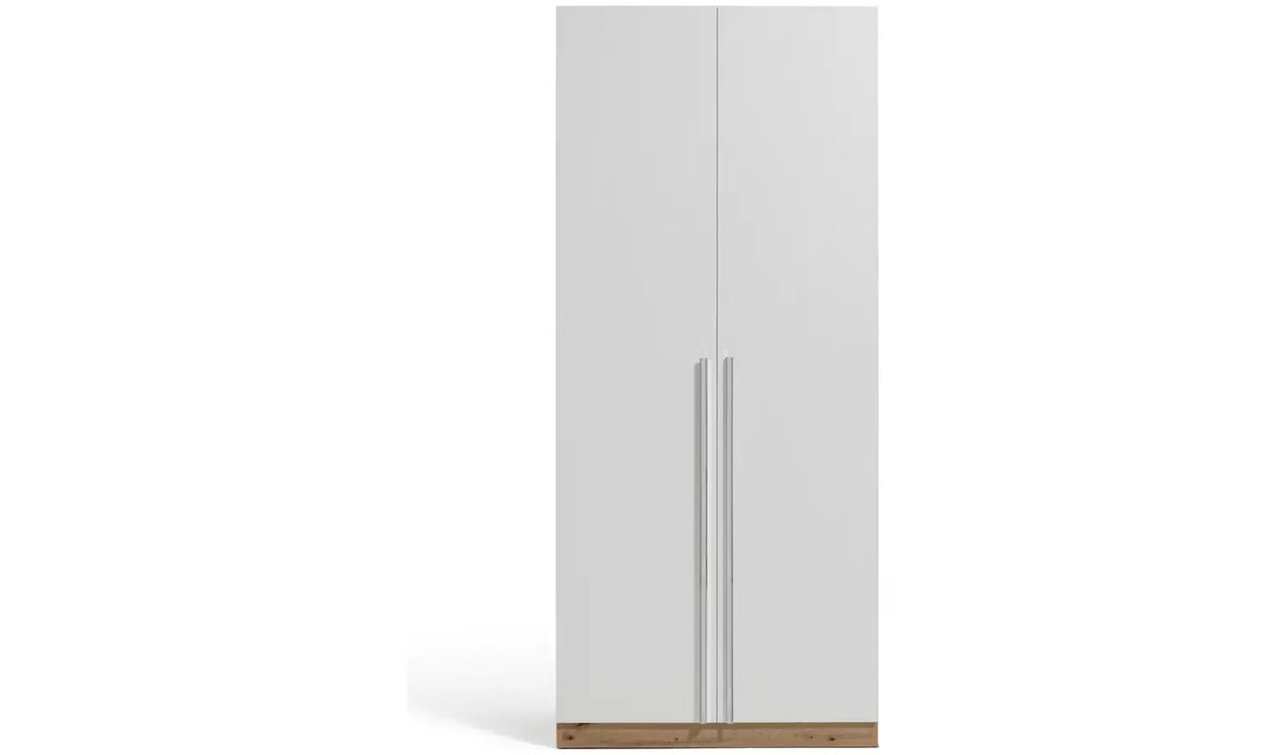Assembled Habitat Munich 2 Door Wardrobe - White & Oak Effect
