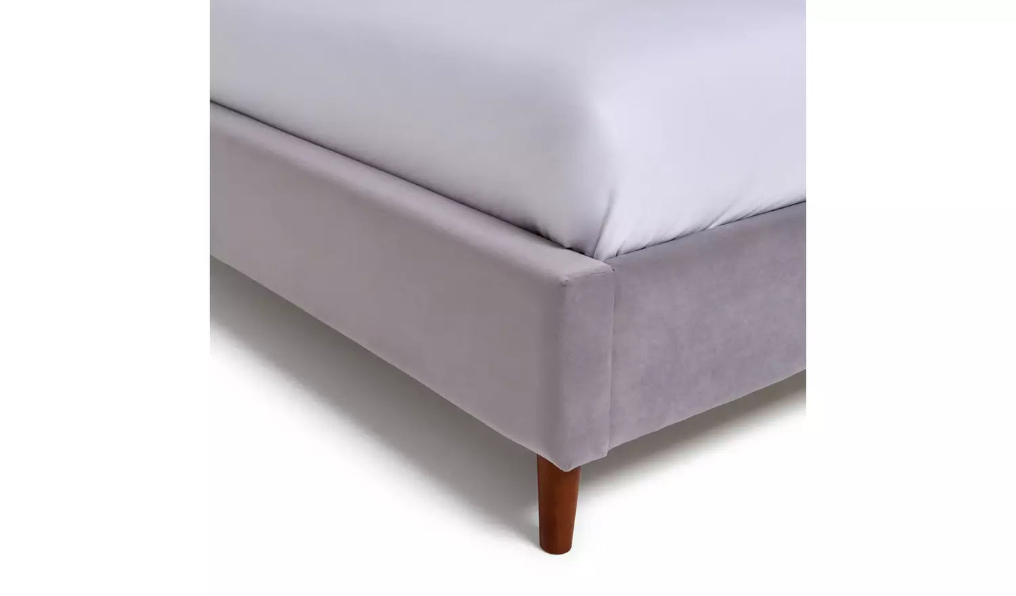 Habitat Pandora Double Velvet Bed Frame - Grey