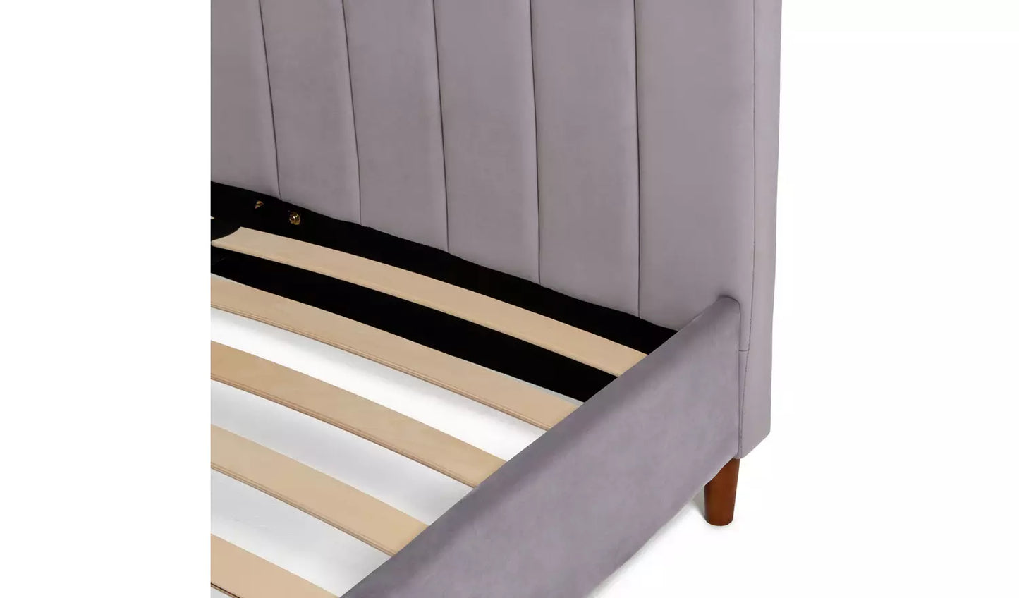 Habitat Pandora Double Velvet Bed Frame - Grey