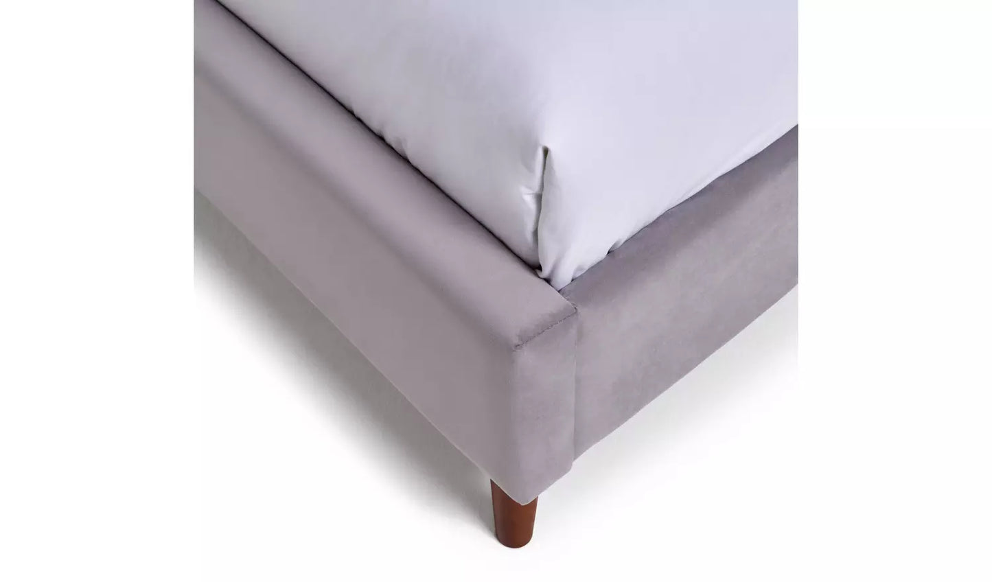 Habitat Pandora Double Velvet Bed Frame - Grey