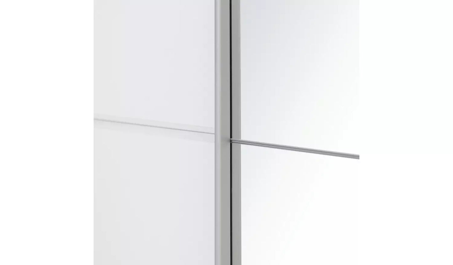 Habitat Holsted Small White & Mirror Wardrobe