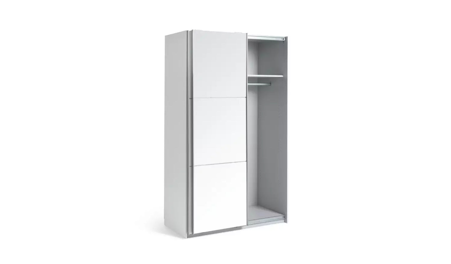 Habitat Holsted Small White & Mirror Wardrobe