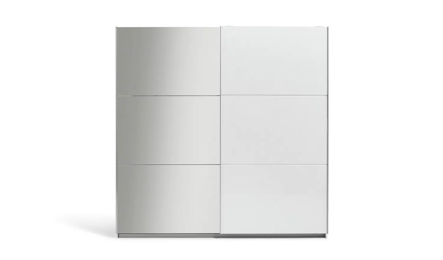 Habitat Holsted XL Mirrored Sliding Wardrobe - White