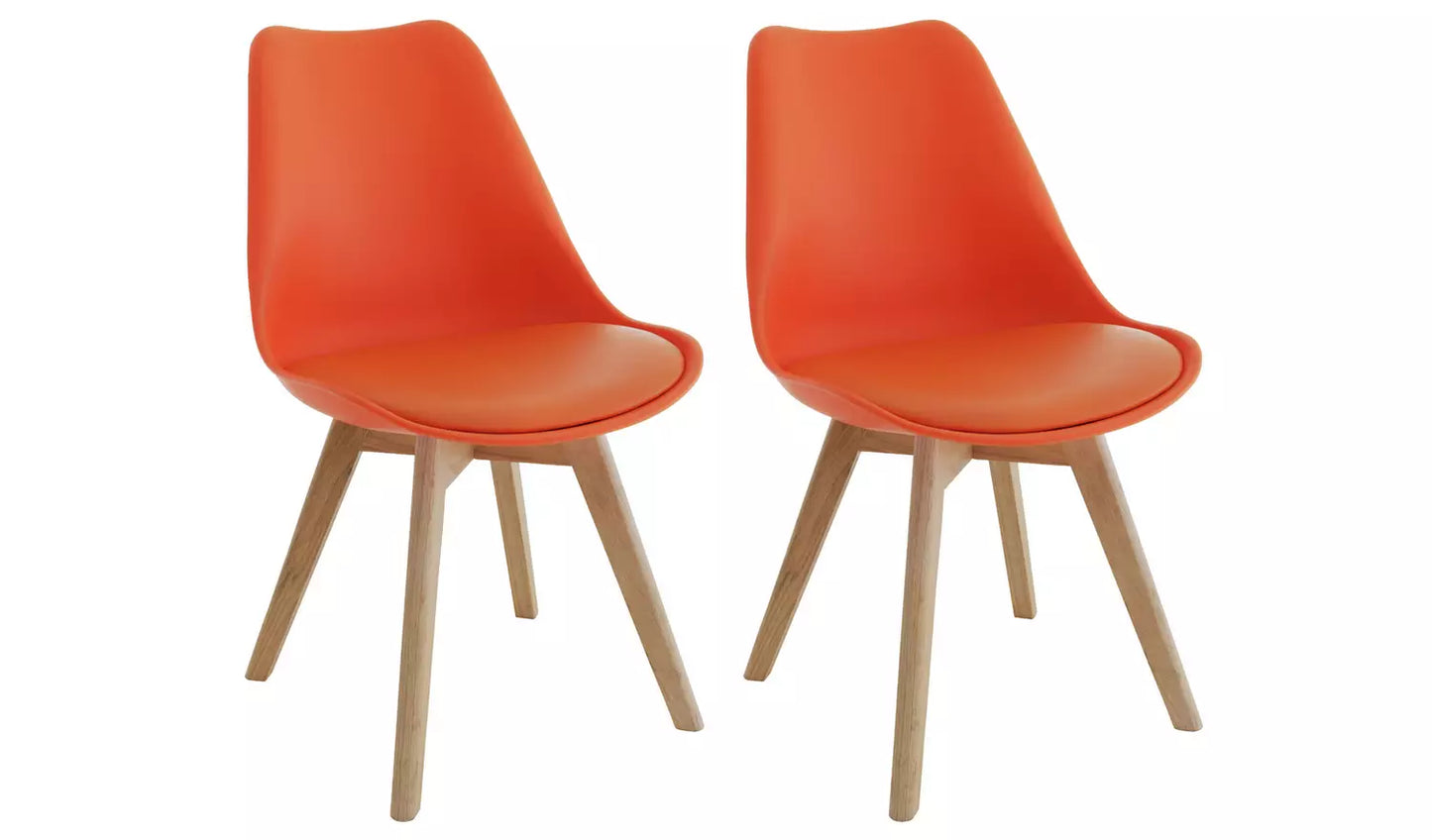 4 x Habitat Jerry Pair of Dining Chair - Orange