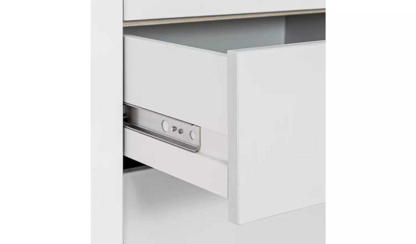 Camden 3 Door 3 Drawer Wardrobe – White & Acacia