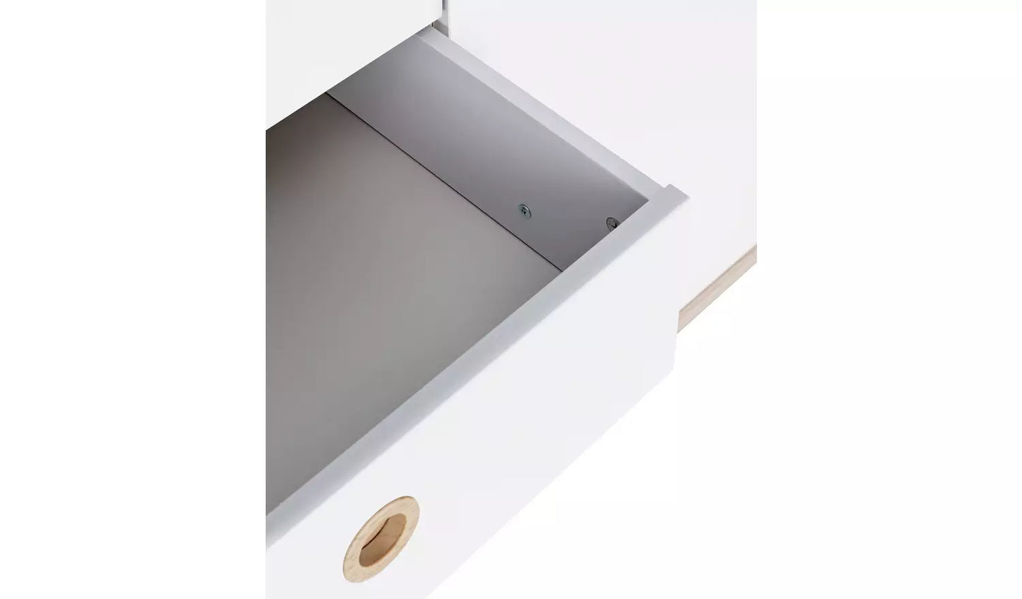 Camden 3 Door 3 Drawer Wardrobe – White & Acacia